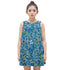 Kid's Sleeveless Cotton Swing Dress - Lace Butterflies (Blue)