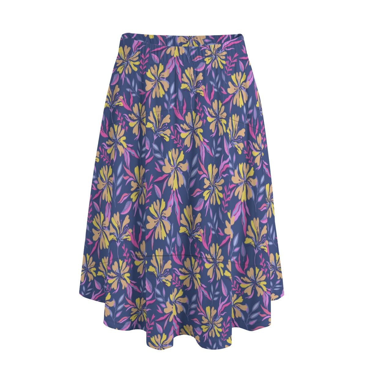 Printed Maxi Skirt with Pockets - Mystic Meadow