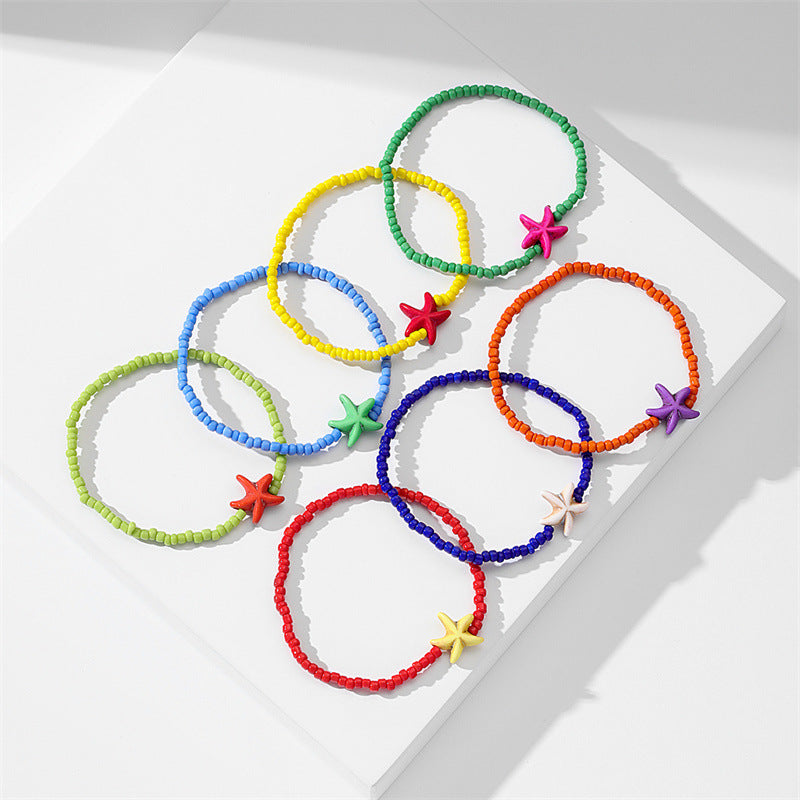 Pulseras de estrella de mar de acrílico