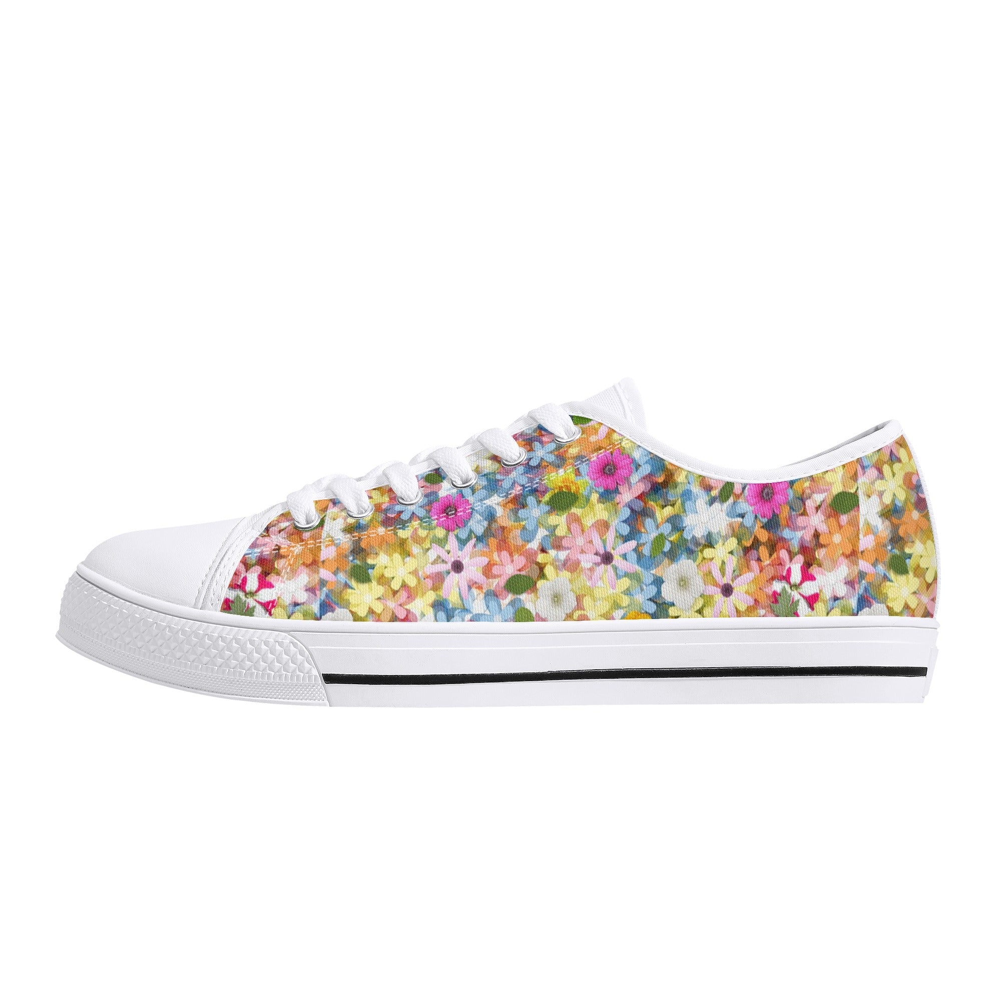 Womens Lightweight Low Top Canvas Shoes - Meadow