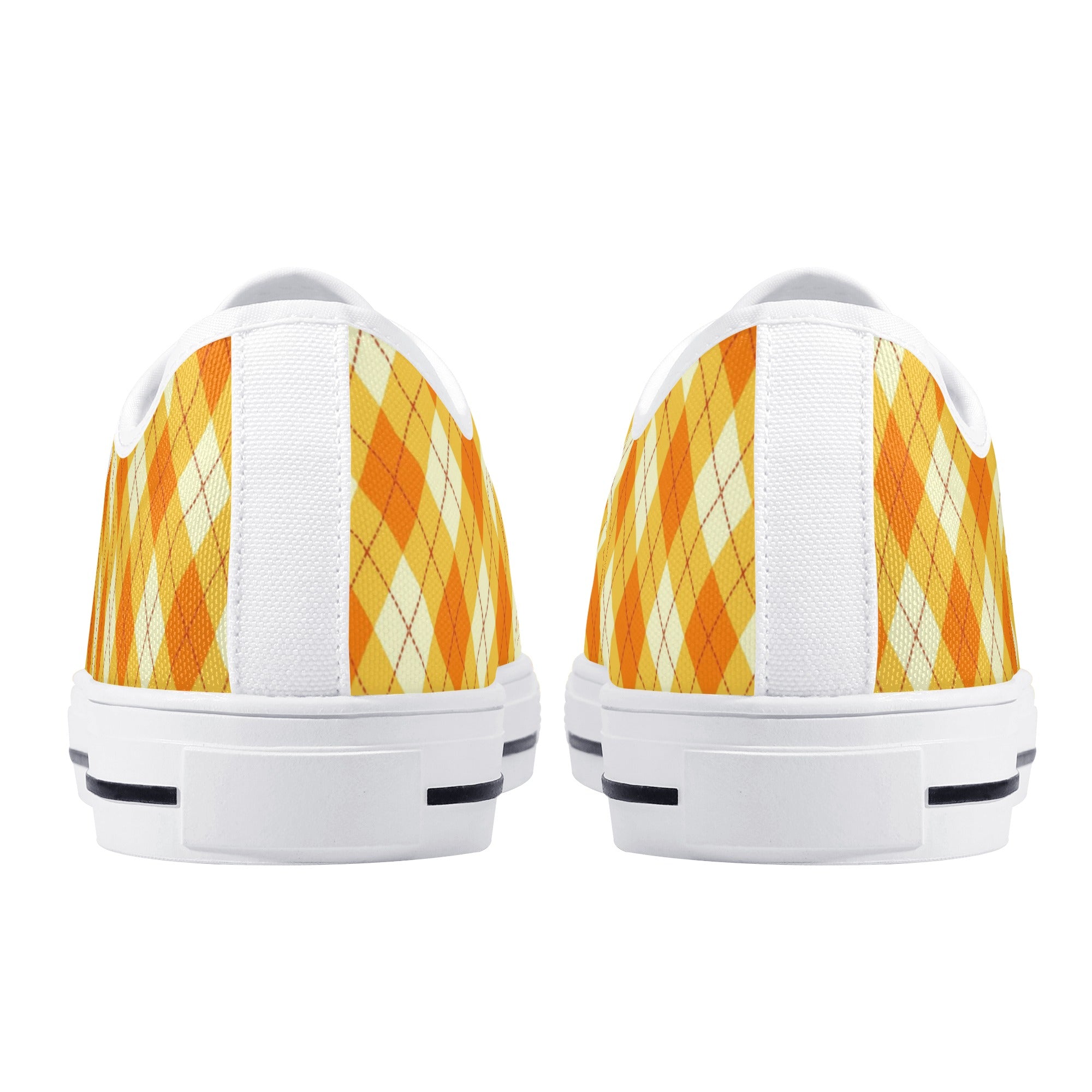 Zapatos de lona ligeros y bajos para mujer - Naranja Argyle
