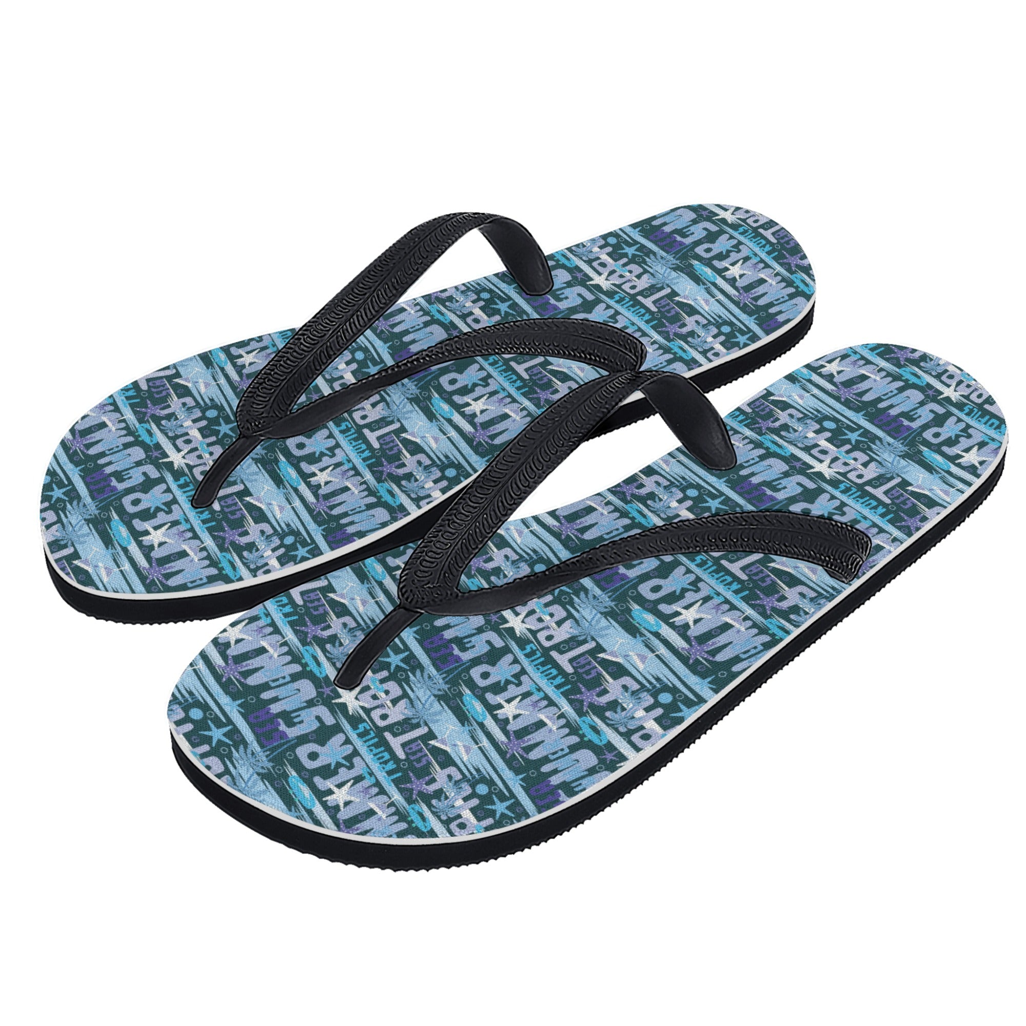 Tongs pour hommes - Summer by the Sea (Bleu)