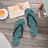 Mens Flip Flops - Summer by the Sea (Green)