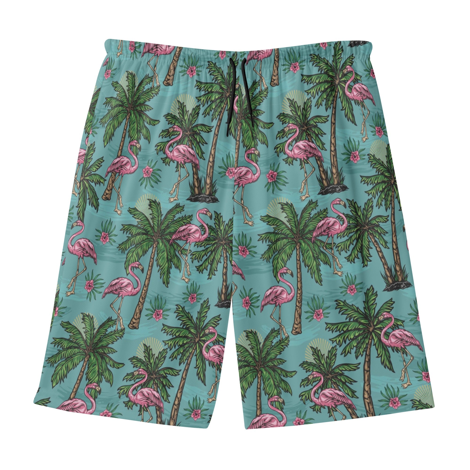 Mens Lightweight Hawaiian Beach Shorts - Miami Vibes