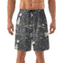 Mens Lightweight Hawaiian Beach Shorts - Blackbeards Ghost