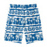 Mens Lightweight Hawaiian Beach Shorts - Blue Hawaii