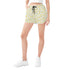 Womens Printed Beach Shorts - Tiny Yellow Flowers