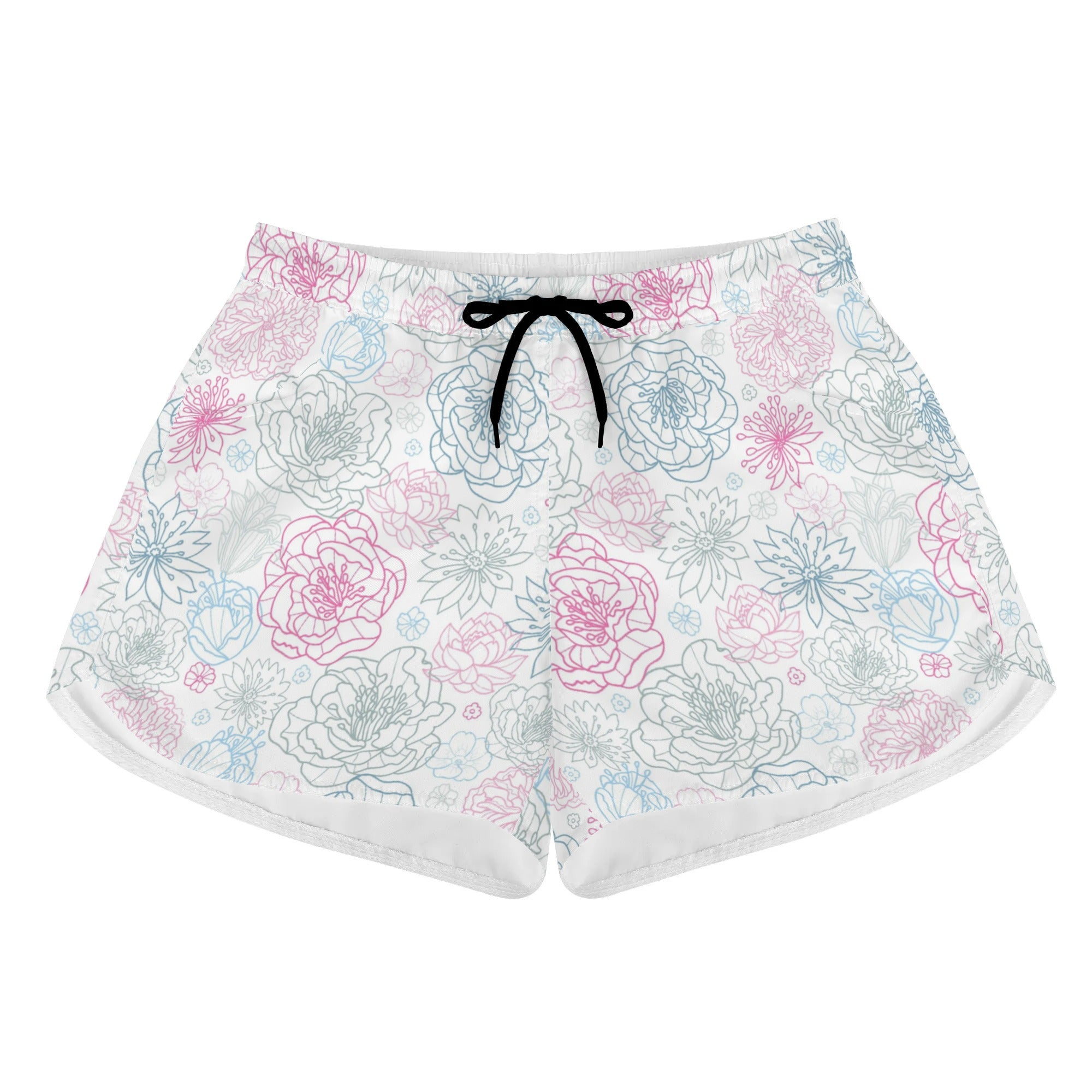Shorts de playa estampados para mujer - Mezcla floral