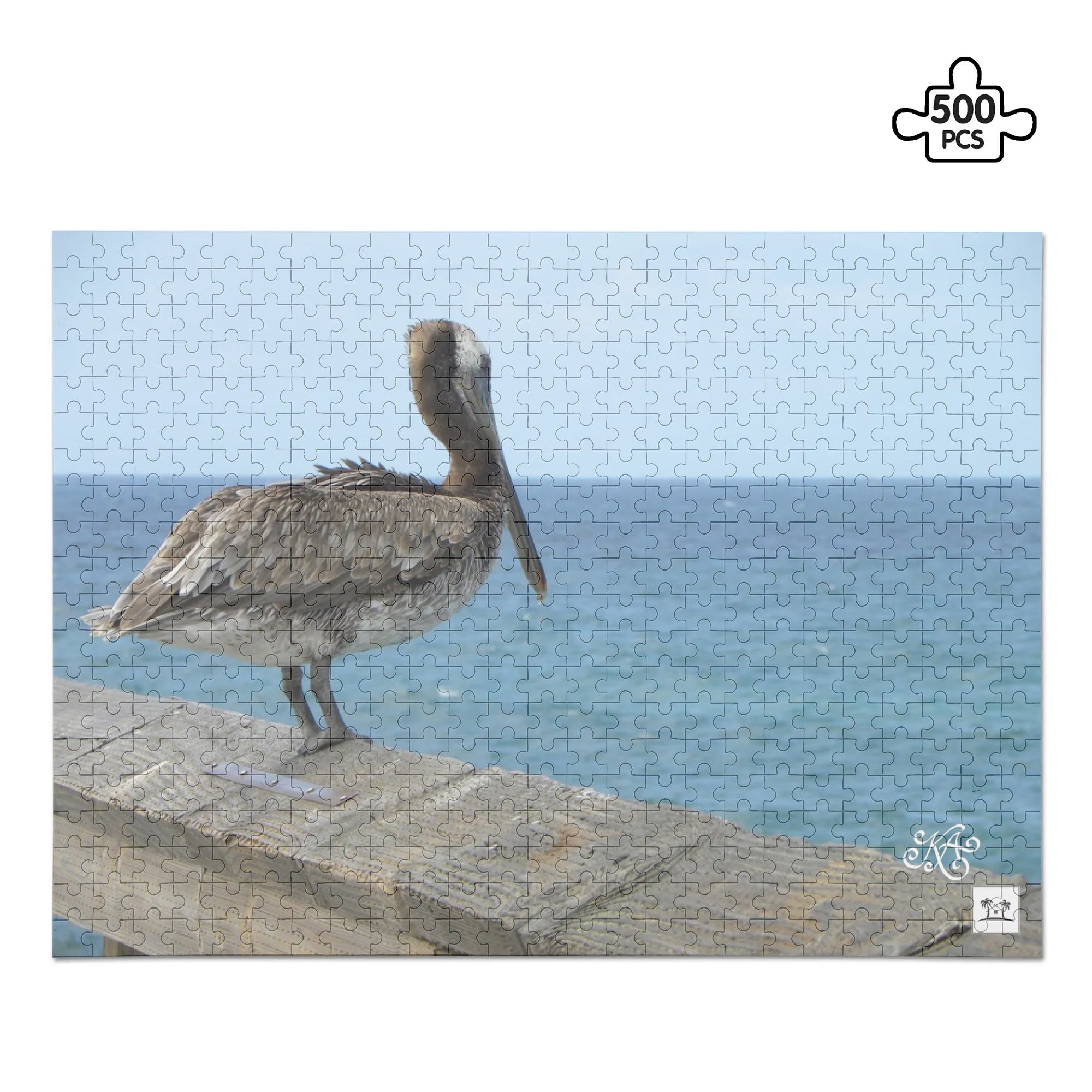 Wooden Jigsaw Puzzle (500 Pcs) - Lone Pelican