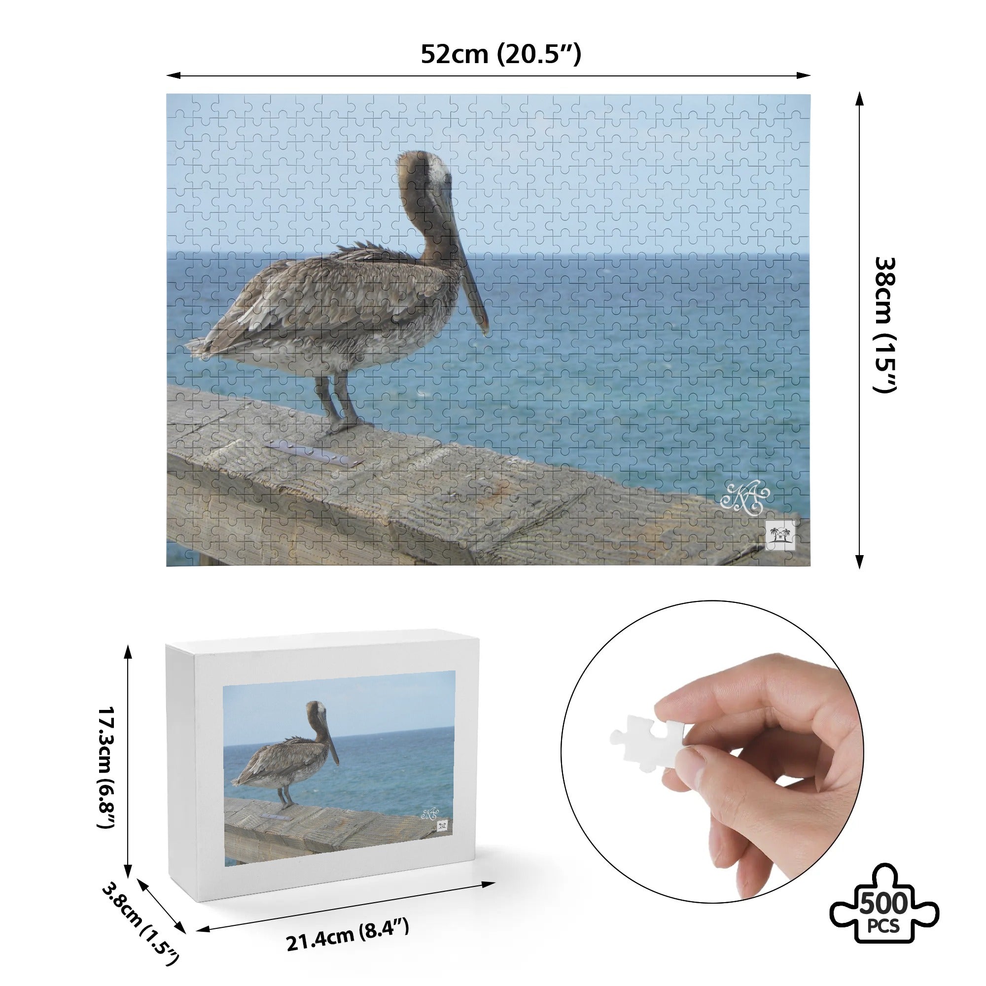 Wooden Jigsaw Puzzle (500 Pcs) - Lone Pelican