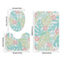 Three-Piece Bath Mat Set - Tropical Print in Pastels