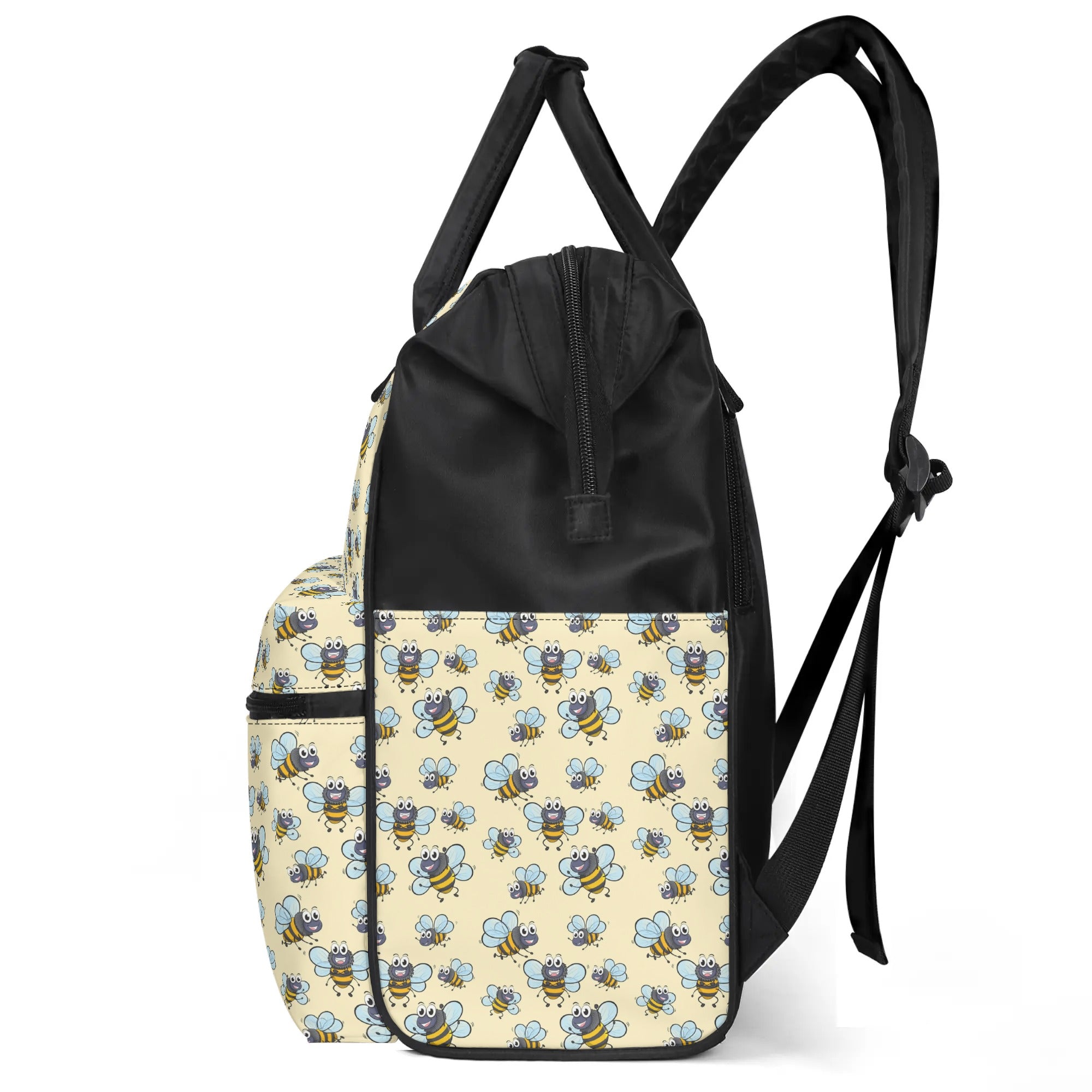 Large Capacity Diaper Backpack - Busy Little Bees
