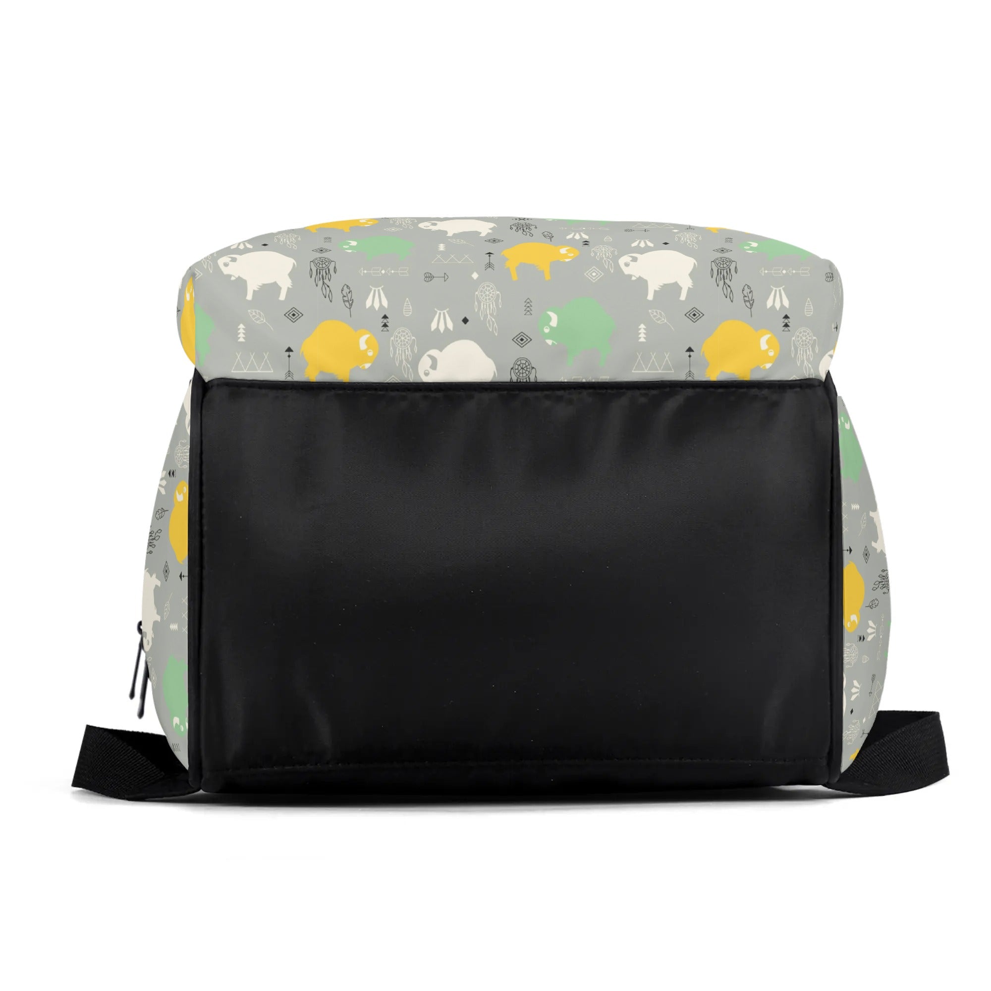 Large Capacity Diaper Backpack - Where the Buffalo Roam (Ash)