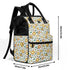 Large Capacity Diaper Backpack - Smiley Sunflowers