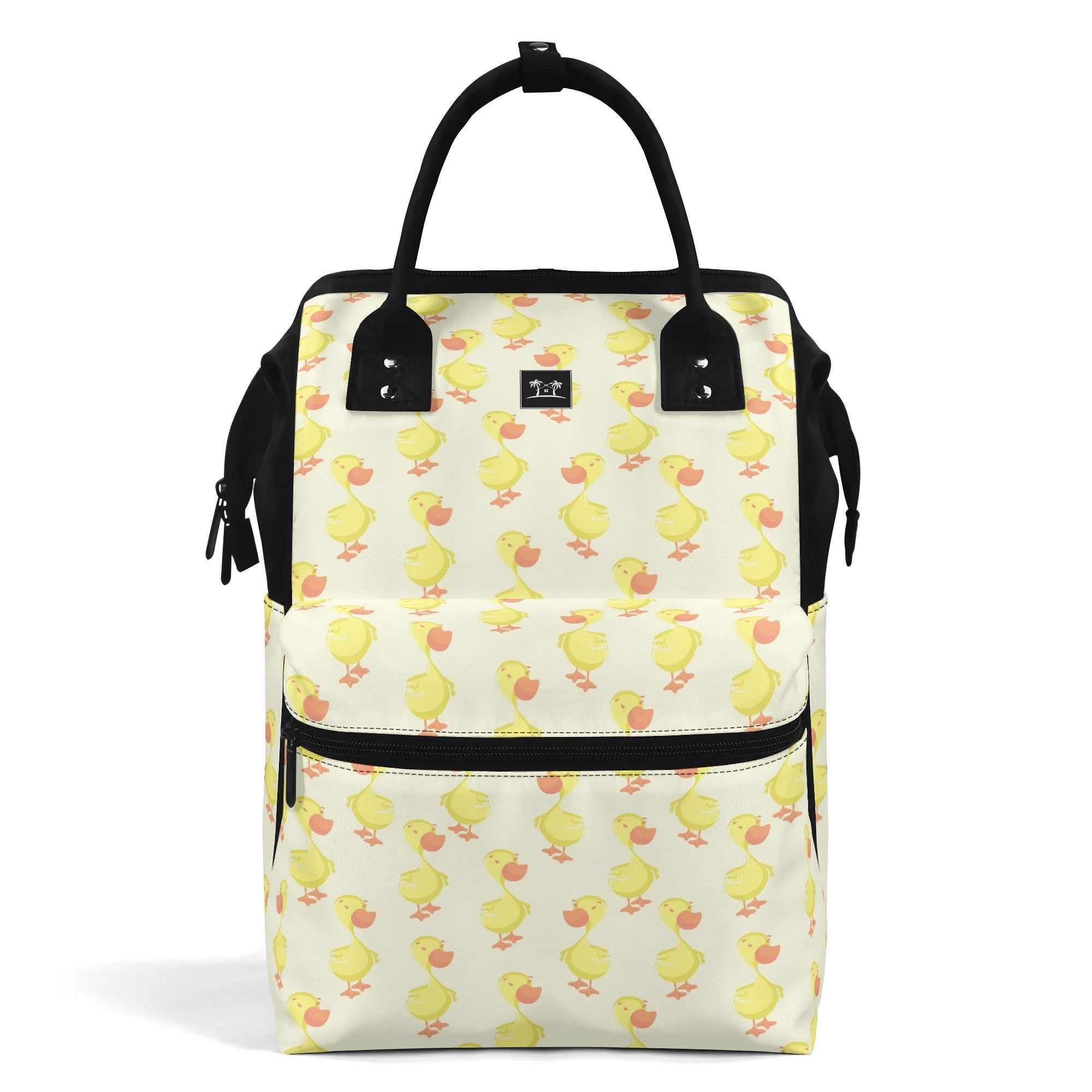 Large Capacity Diaper Backpack - Ducks in a Row (Cream)