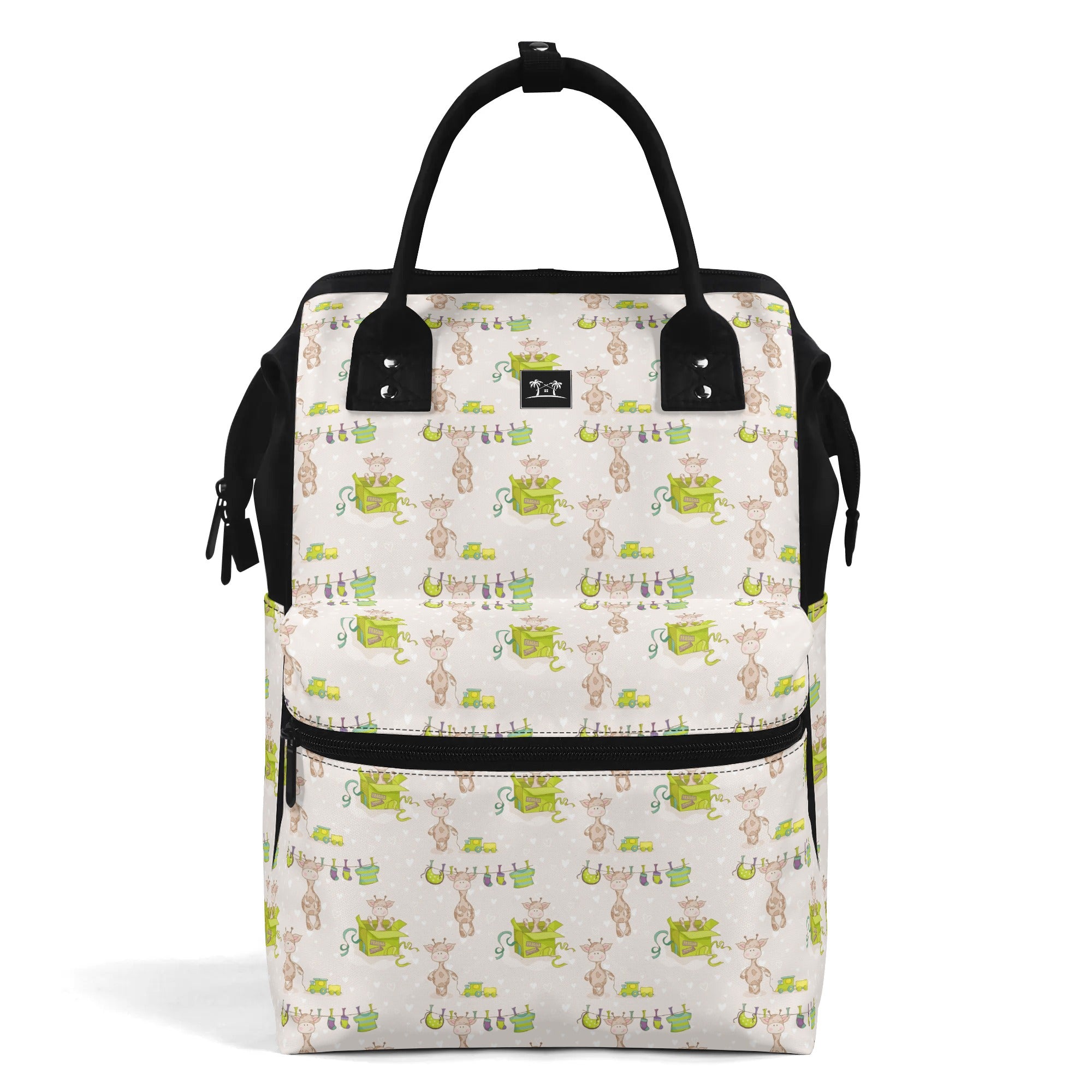 Large Capacity Diaper Backpack - Baby Giraffe (Beige)