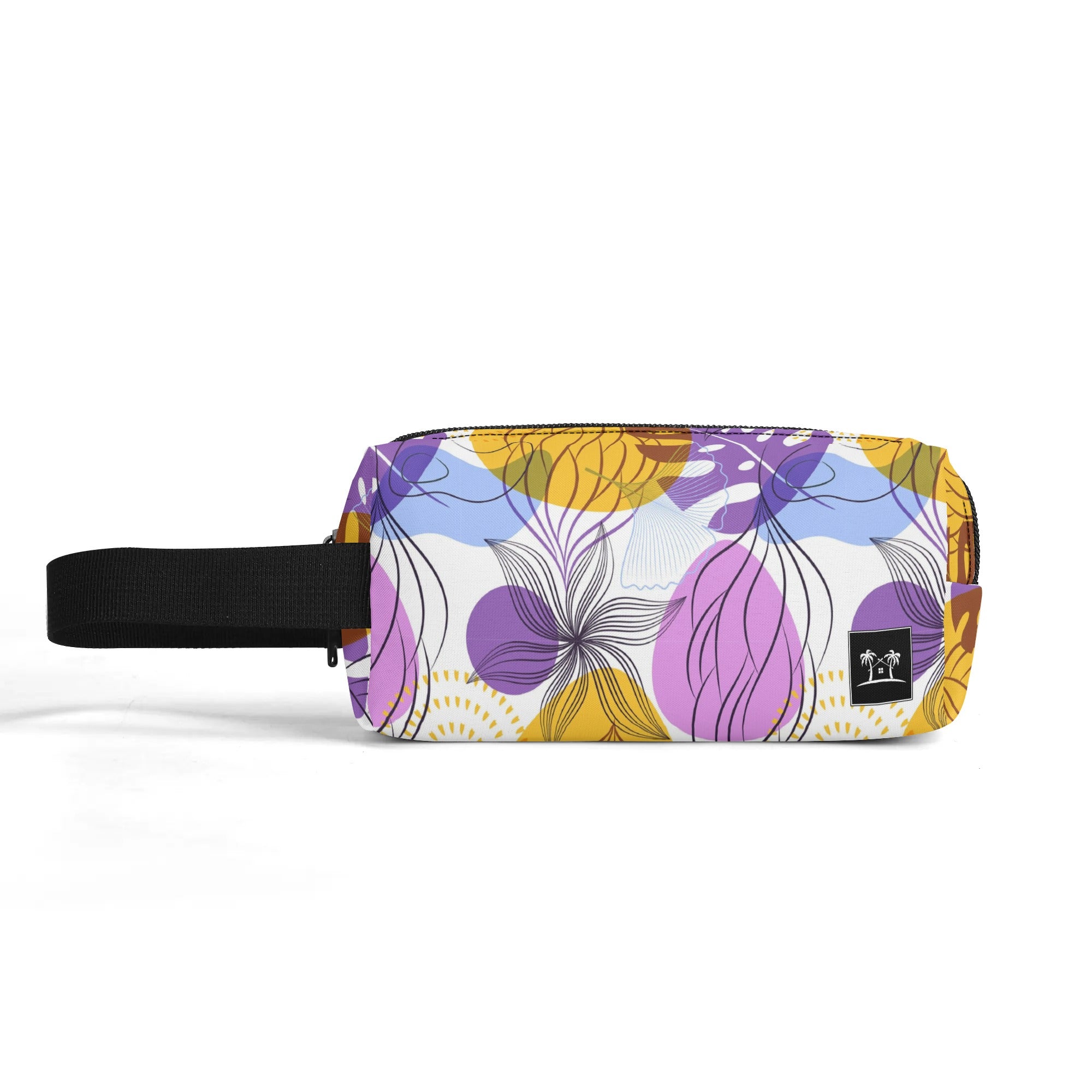 Printed Polyester Wristlet Purse - Botany in Purple