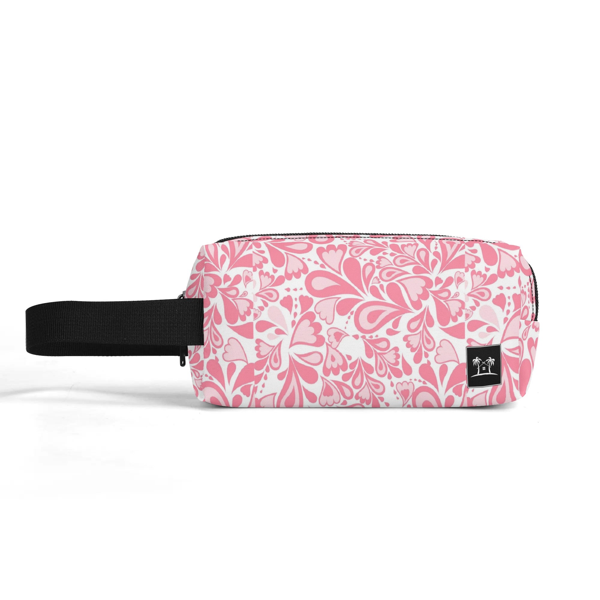 Printed Polyester Wristlet Purse - Paisley Hearts