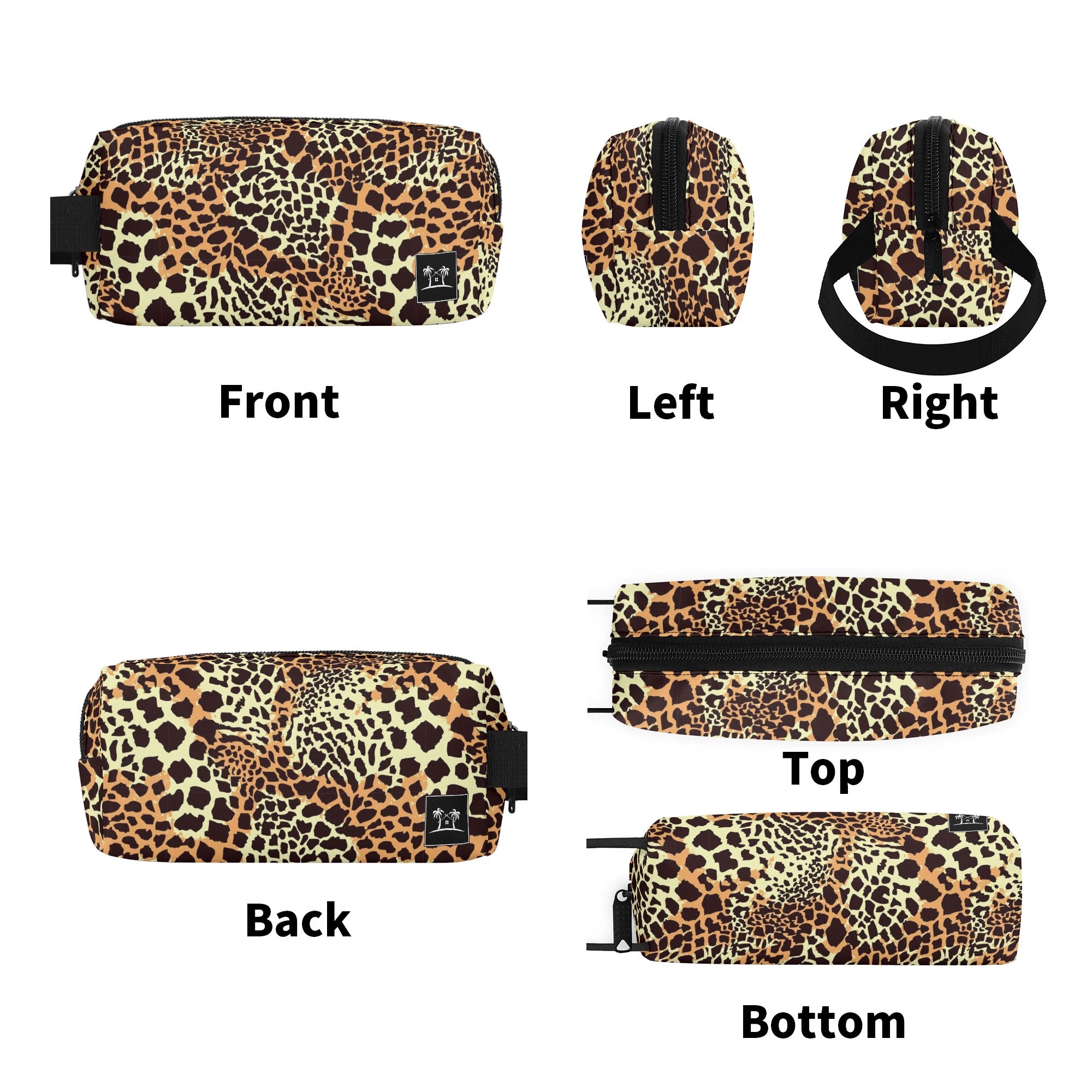 Monedero de pulsera de poliéster estampado - Estampado de leopardo