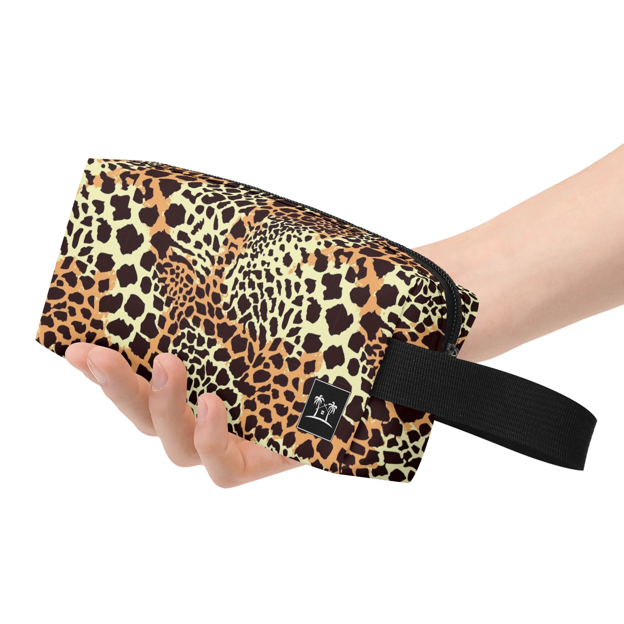 Printed Polyester Wristlet Purse - Leopard Print