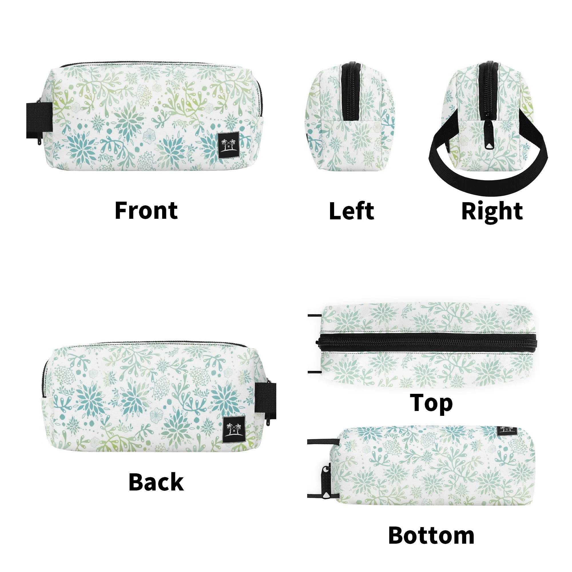 Printed Polyester Wristlet Purse - Seaweed