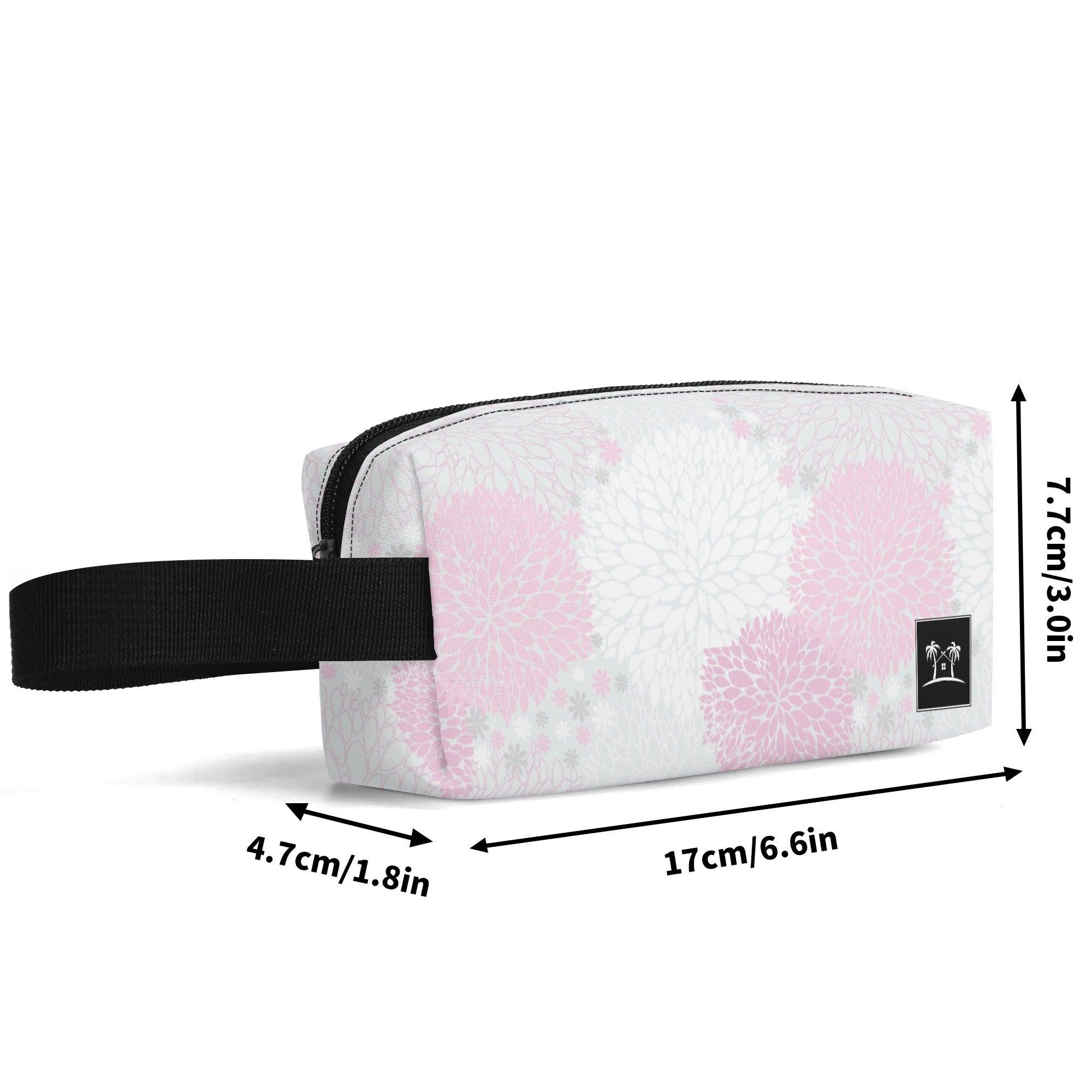 Printed Polyester Wristlet Purse - Powder Pink Peonies