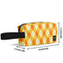 Printed Polyester Wristlet Purse - Orange Argyle