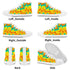 Chaussures montantes en toile pour enfants - Néon géométrique en agrumes