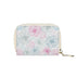 Womens Zippered Card Holder - Flower Power