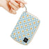 Womens Zippered Card Holder - Blue Gingham Daisies