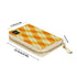 Womens Zippered Card Holder - Orange Argyle