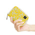 Womens Zippered Card Holder - Sakura in Yellow