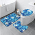 Three-Piece Bath Mat Set - Plumeria & Palms