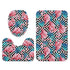 Three-Piece Bath Mat Set - Tropical Tessellations