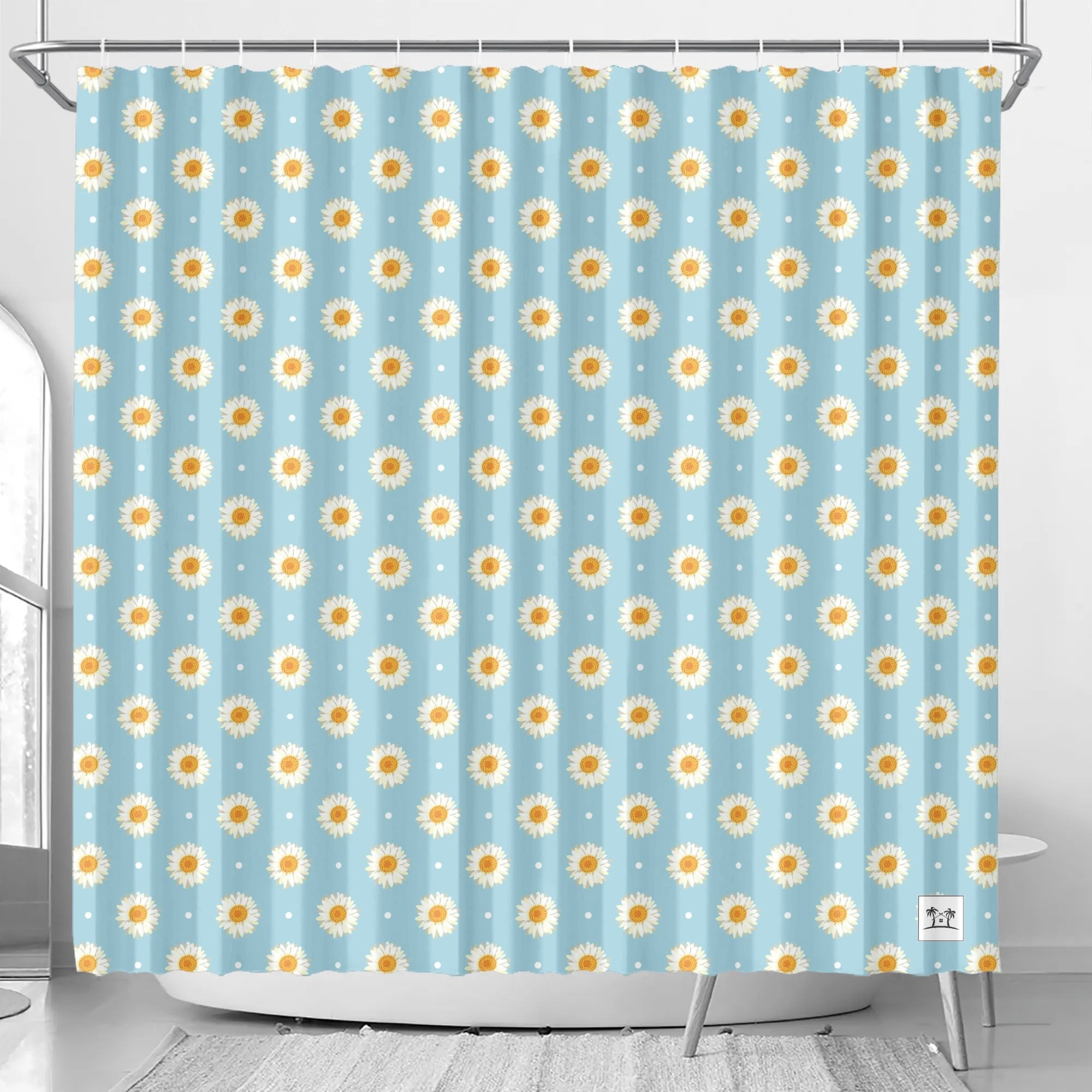 Waterproof Shower Curtain - Daisy Dots