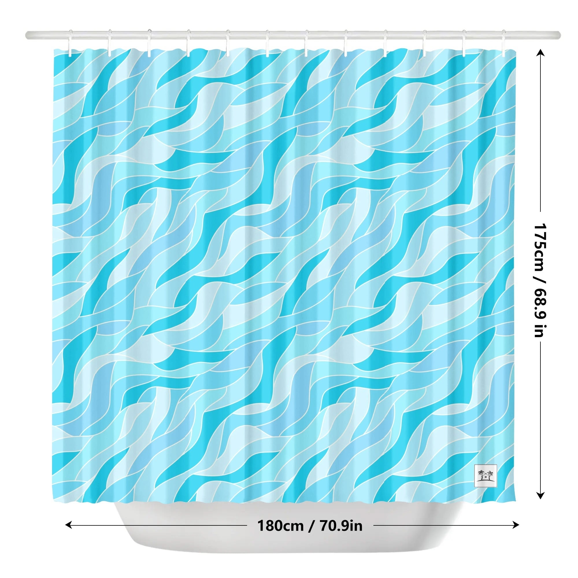 Waterproof Shower Curtain - Caribbean Waters