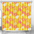 Waterproof Shower Curtain - Tropical Print in Papaya