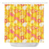 Waterproof Shower Curtain - Tropical Print in Papaya