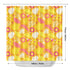 Waterproof Shower Curtain - Tropical Print in Papaya