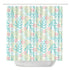 Waterproof Shower Curtain - Tropical Print in Pastels