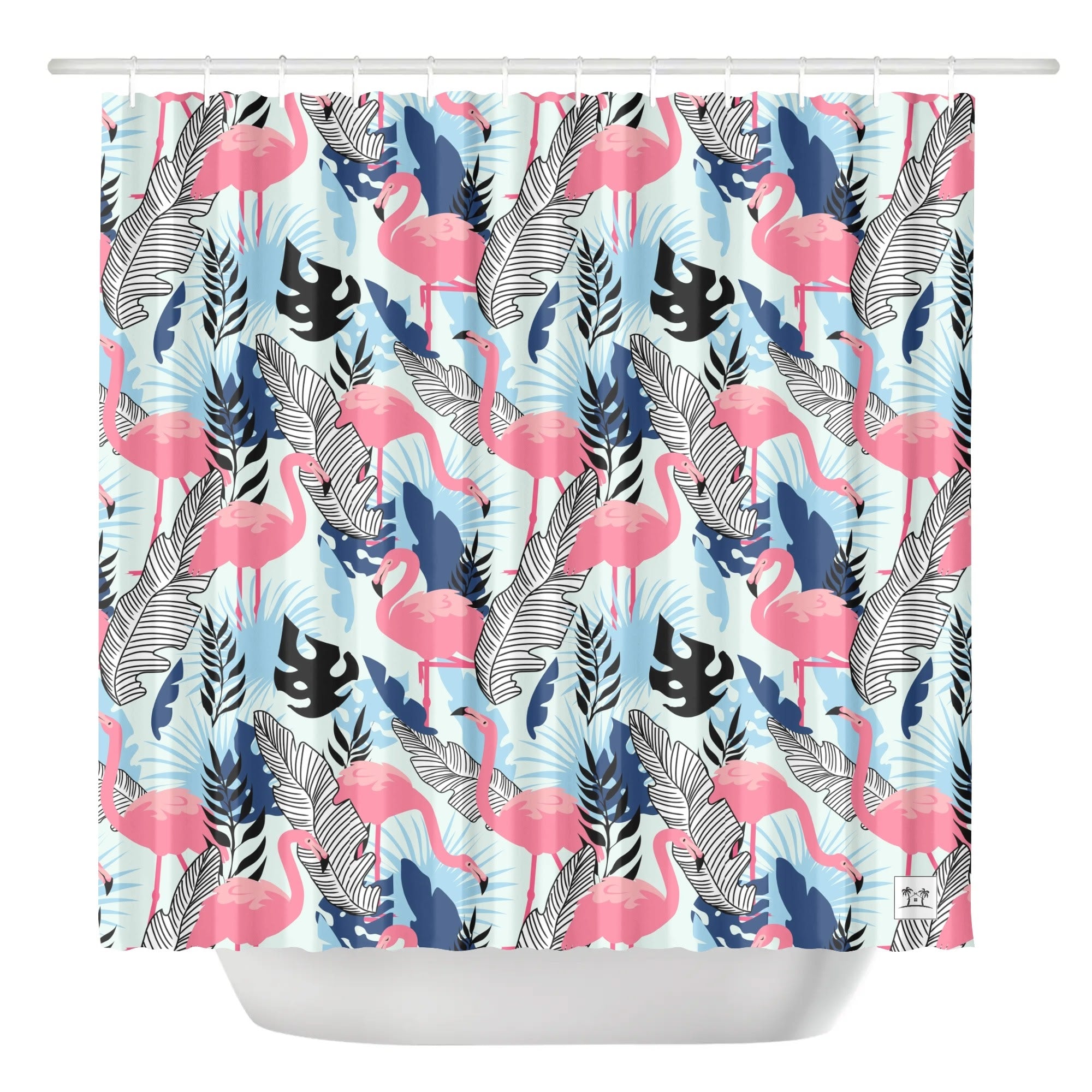 Waterproof Shower Curtain - Flamingoes