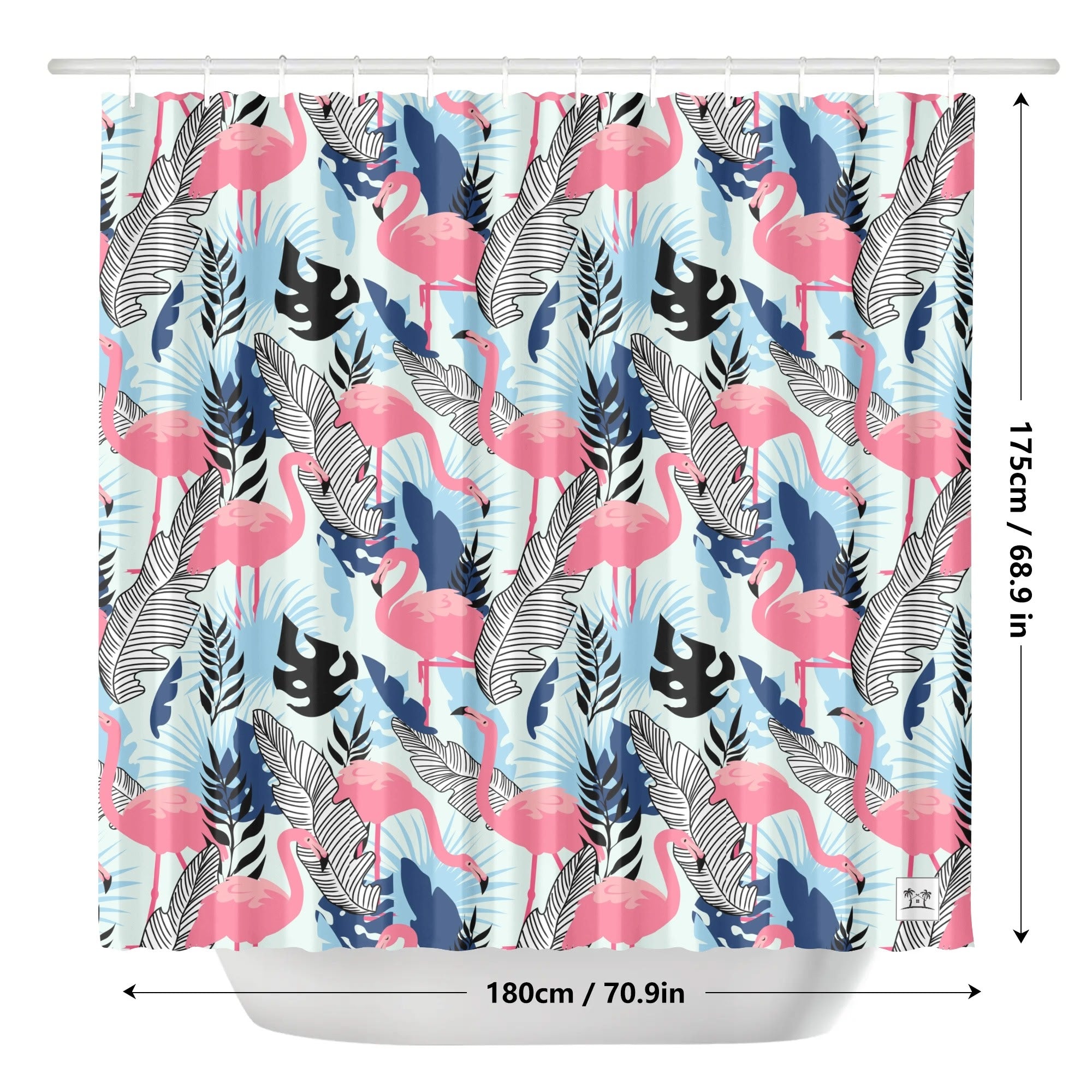 Waterproof Shower Curtain - Flamingoes