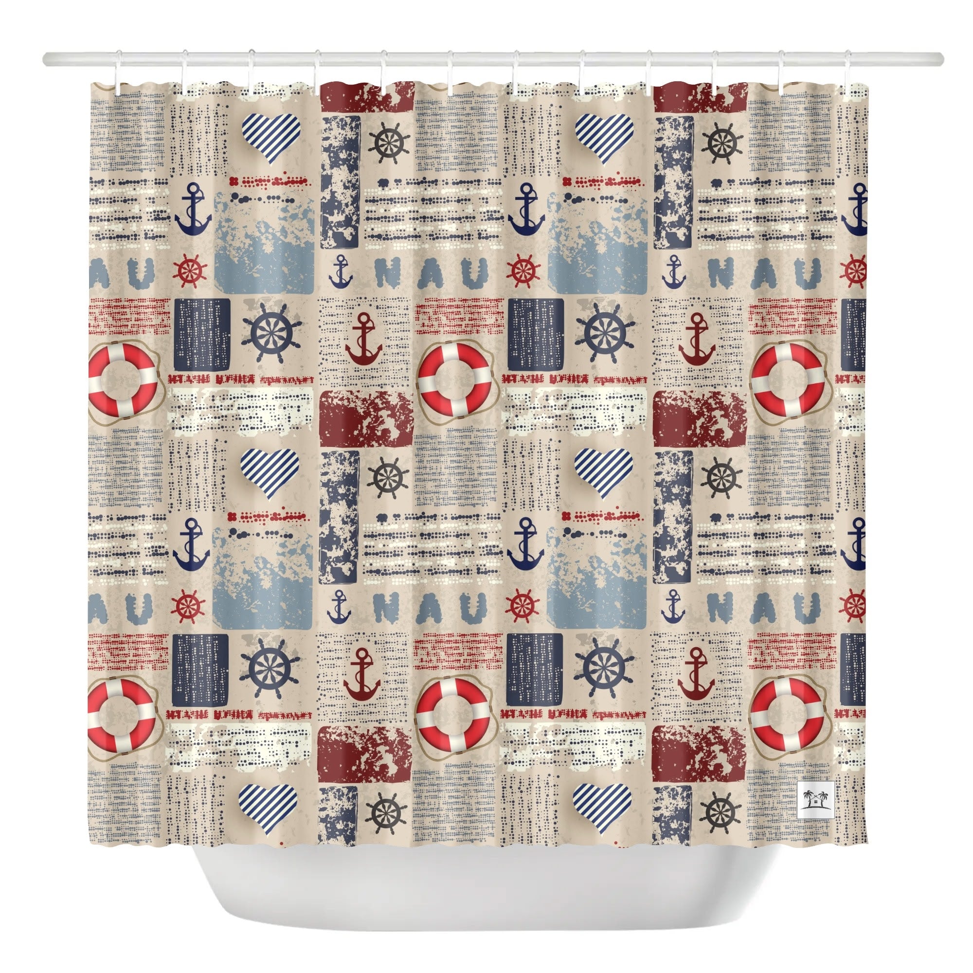 Waterproof Shower Curtain - Nautical