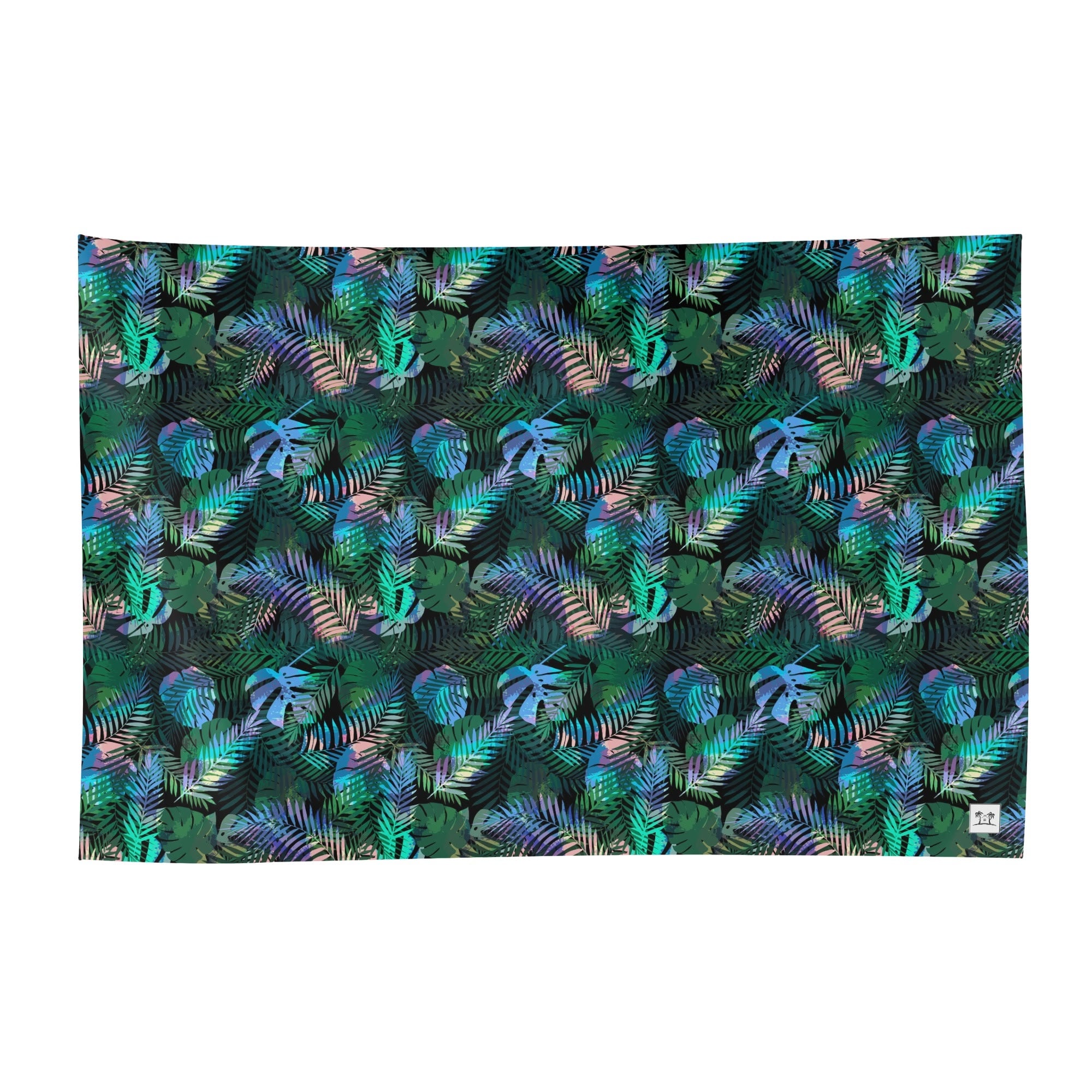 Women's Shawl-Style Coverup - Tropical Print in Peacock