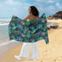 Women's Shawl-Style Coverup - Tropical Print in Peacock