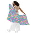 Women's Shawl-Style Coverup - Tropical Print in Neon