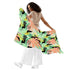 Women's Shawl-Style Coverup - Tropical Print in Melon