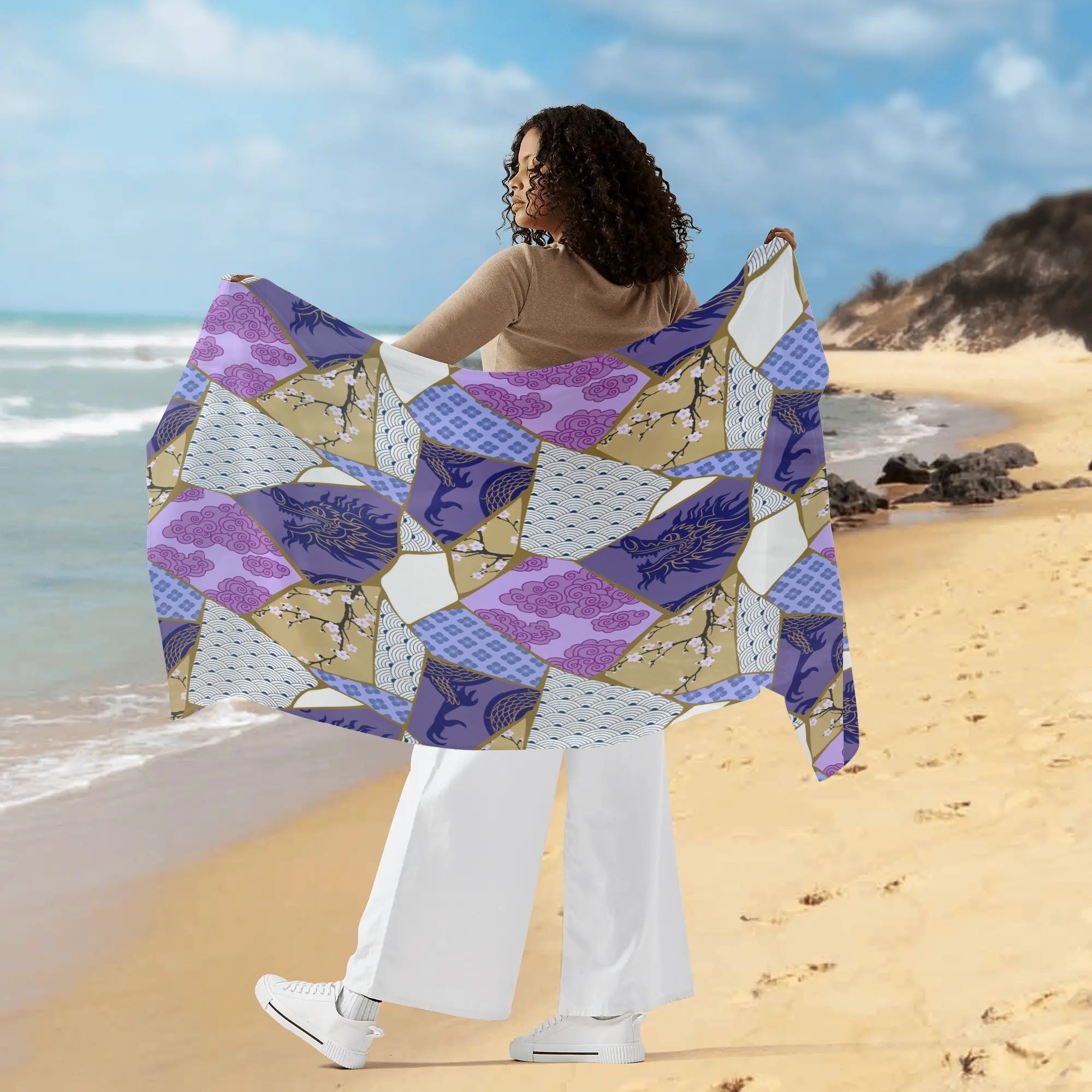 Women's Shawl-Style Coverup - Scraps of Silk