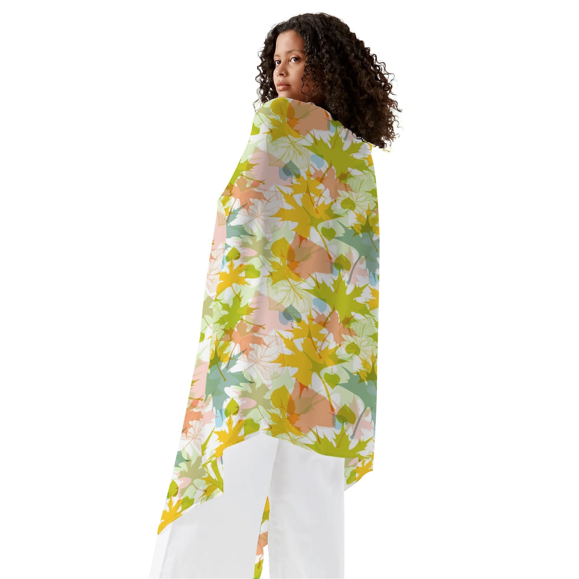 Women's Shawl-Style Coverup - Fall Foliage