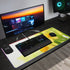 Wireless Charging Neoprene Gaming Desk Pad - Daffodils